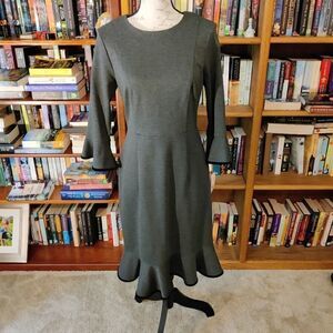𝅺nanette lepore grey midi dress NWT size s